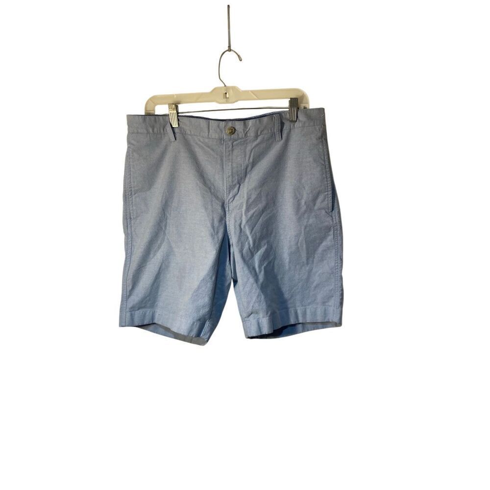 Chaps men’s stretch Bermuda oxford short blue golf leisure 34